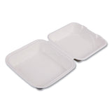 Eco-Products® Molded Fiber Hinged Clamshell Containers, 8 x 8 x 3, White, Sugarcane, 200/Carton (ECOEPHC81) Case of 200