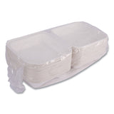 Eco-Products® Molded Fiber Hinged Clamshell Containers, 8 x 8 x 3, White, Sugarcane, 200/Carton (ECOEPHC81) Case of 200