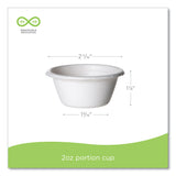 Eco-Products® Molded Fiber Portion Cups, 2 oz, White, 2,500/Carton (ECOEPSPC2) Case of 2500