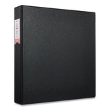 Universal® Deluxe Non-View D-Ring Binder with Label Holder, 3 Rings, 1.5" Capacity, 11 x 8.5, Black (UNV20771)