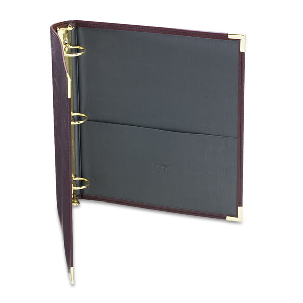 Samsill® Classic Collection Ring Binder, 3 Rings, 1.5" Capacity, 11 x 8.5, Burgundy (SAM15154)