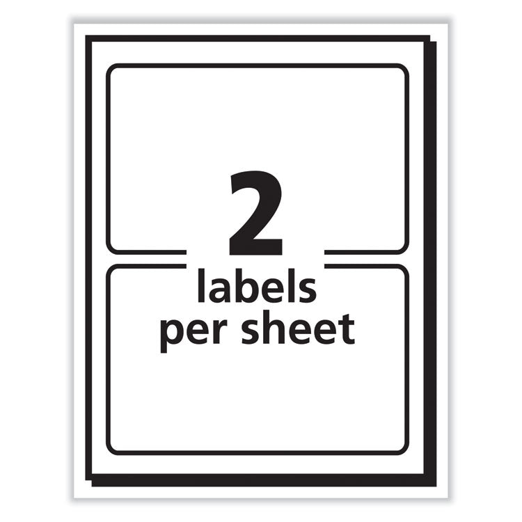 Avery® Printable Self-Adhesive Name Badges, 2 1/3 x 3 3/8, Red "Hello", 100/Pack (AVE5140) Pack of 100