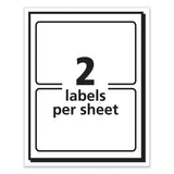 Avery® Printable Adhesive Name Badges, 3.38 x 2.33, Red Border, 100/Pack (AVE5143)