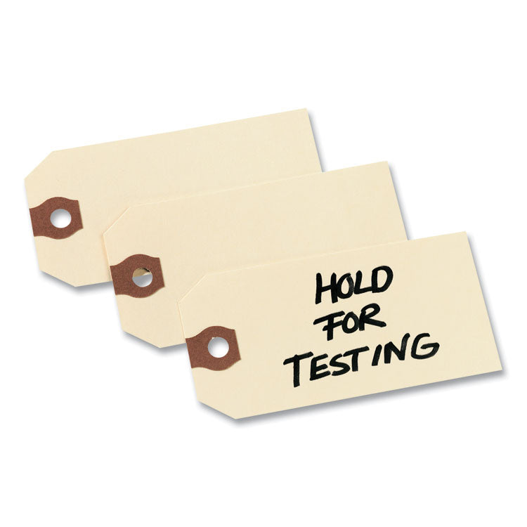 Avery® Unstrung Shipping Tags, 11.5 pt Stock 3.75 x 1.88, Manila, 1,000/Box (AVE12303) Box of 1000