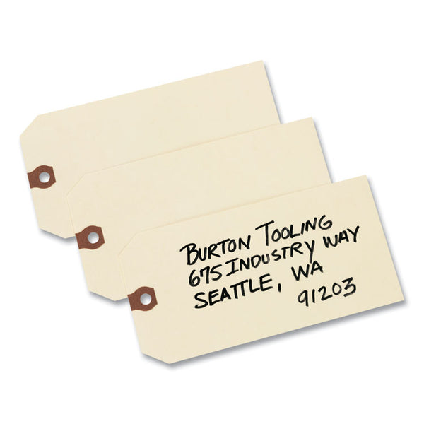 Avery® Unstrung Shipping Tags, 11.5 pt Stock, 6.25 x 3.13, Manila, 1,000/Box (AVE12308)