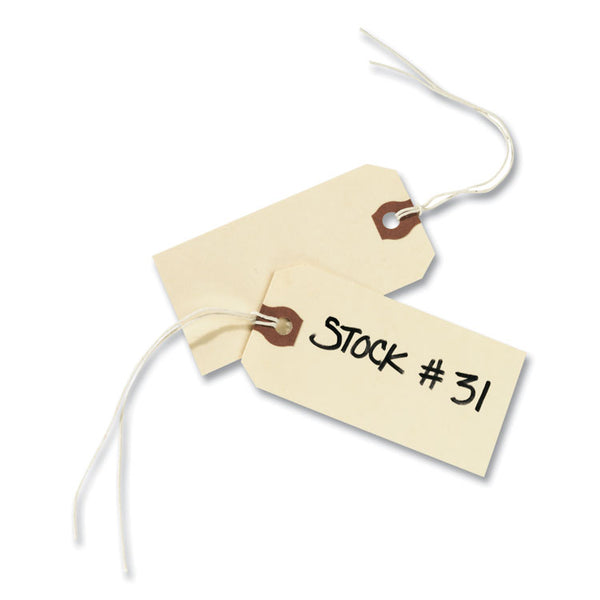 Avery® Strung Shipping Tags, 11.5 pt Stock, 3.75 x 1.88, Manila, 1,000/Box (AVE12503)