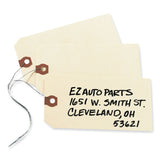 Avery® Double Wired Shipping Tags, 11.5 pt Stock, 5.25 x 2.63, Manila, 1,000/Box (AVE12606) Box of 1000
