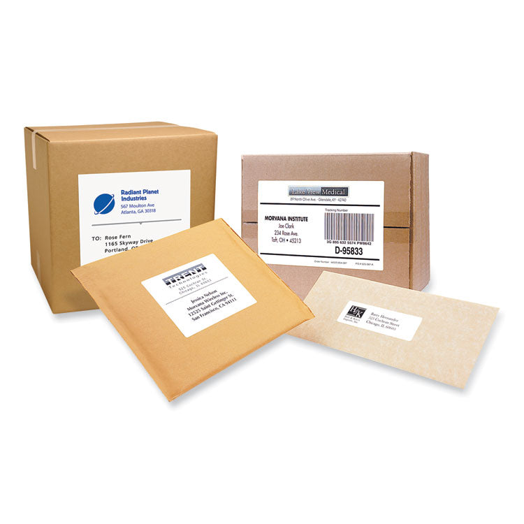 PRES-a-ply® Labels, Laser Printers, 3.33 x 4, White, 6/Sheet, 100 Sheets/Box (AVE30604) Box of 600