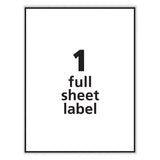 PRES-a-ply® Labels, Laser Printers, 8.5 x 11, White, 100/Box (AVE30605) Box of 100