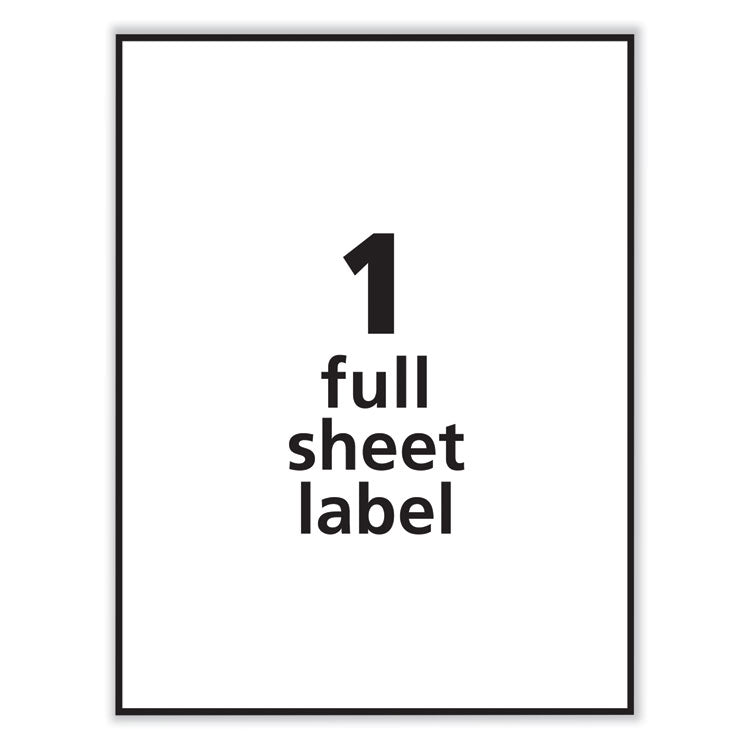 PRES-a-ply® Labels, Laser Printers, 8.5 x 11, White, 100/Box (AVE30605) Box of 100