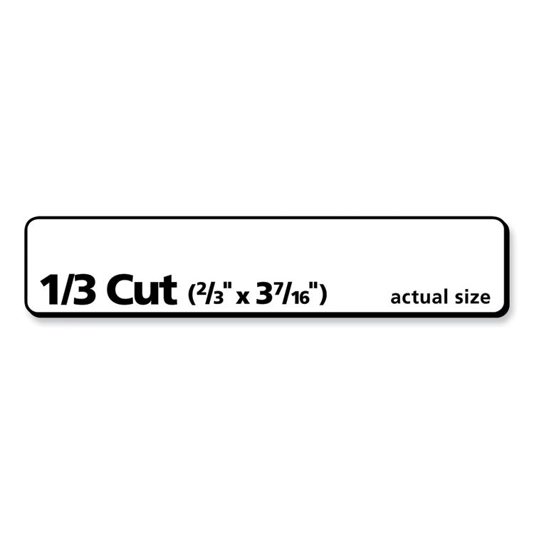 PRES-a-ply® Labels, 0.66 x 3.44, White, 30/Sheet, 50 Sheets/Box (AVE30632) Box of 1500