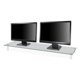 Kantek Extra Wide Glass Monitor Riser, 39.4" x 10.2" x 3.25", Clear, Supports 60 lbs (KTKMS380) Each