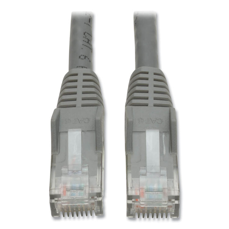 Tripp Lite CAT6 Gigabit Snagless Molded Patch Cable, 50 ft, Gray (TRPN201050GY) Each