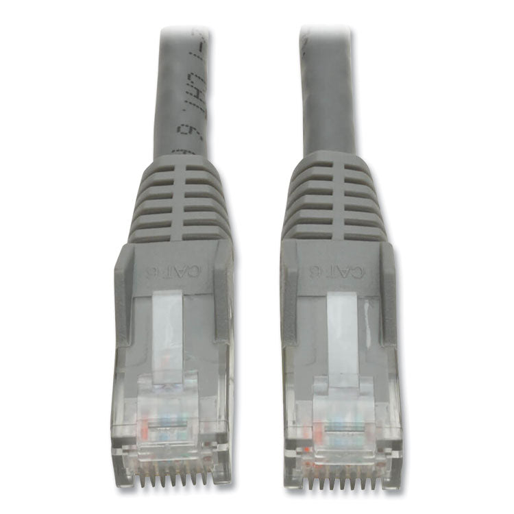 Tripp Lite CAT6 Gigabit Snagless Molded Patch Cable, 7 ft, Gray (TRPN201007GY) Each
