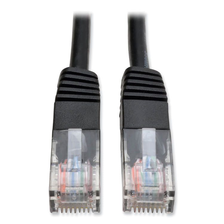 Tripp Lite CAT5e 350 MHz Molded Patch Cable, 10 ft, Black (TRPN002010BK) Each