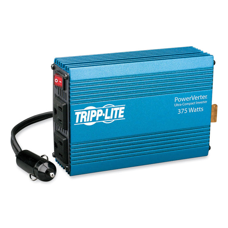 Tripp Lite PowerVerter Ultra-Compact Car Inverter, 375 W, 12 V Input/120 V Output, 2 AC Outlets (TRPPV375) Each