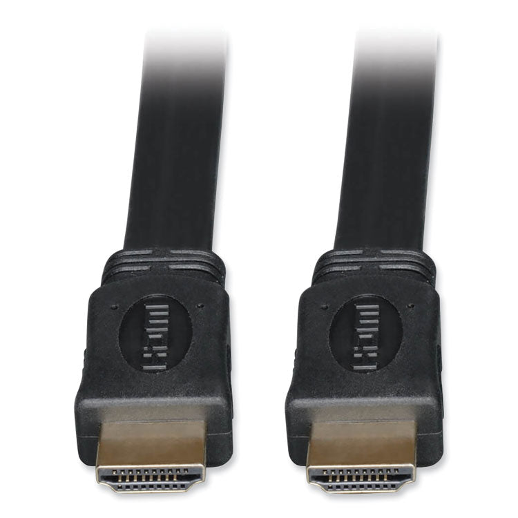 Tripp Lite High Speed HDMI Flat Cable, Ultra HD 4K, Digital Video with Audio (M/M), 3 ft, Black (TRPP568003FL) Each