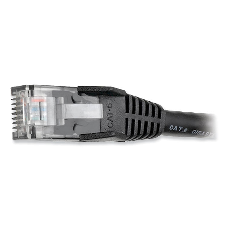 Tripp Lite CAT6 Gigabit Snagless Molded Patch Cable, 7 ft, Black (TRPN201007BK) Each