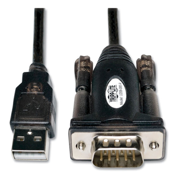Tripp Lite USB-A to Serial Adapter Cable, 5 ft, Black (TRPU209000R) Each