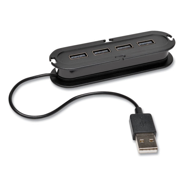 Tripp Lite USB 2.0 Ultra-Mini Compact Hub with Power Adapter, 4 Ports, Black (TRPU222004R) Each