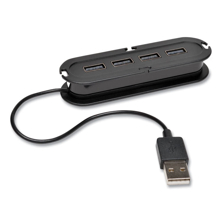 Tripp Lite USB 2.0 Ultra-Mini Compact Hub with Power Adapter, 4 Ports, Black (TRPU222004R) Each