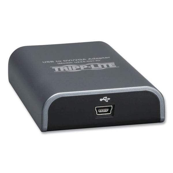Tripp Lite USB 2.0 to DVI/VGA External Multi-Monitor Video Card, 128 MB SDRAM, 4", Black (TRPU244001R) Each