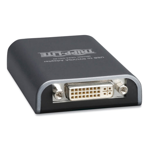 Tripp Lite USB 2.0 to DVI/VGA External Multi-Monitor Video Card, 128 MB SDRAM, 4", Black (TRPU244001R) Each