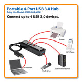 Tripp Lite USB 3.0 SuperSpeed Hub, 4 Ports, Black (TRPU360004MINI) Each