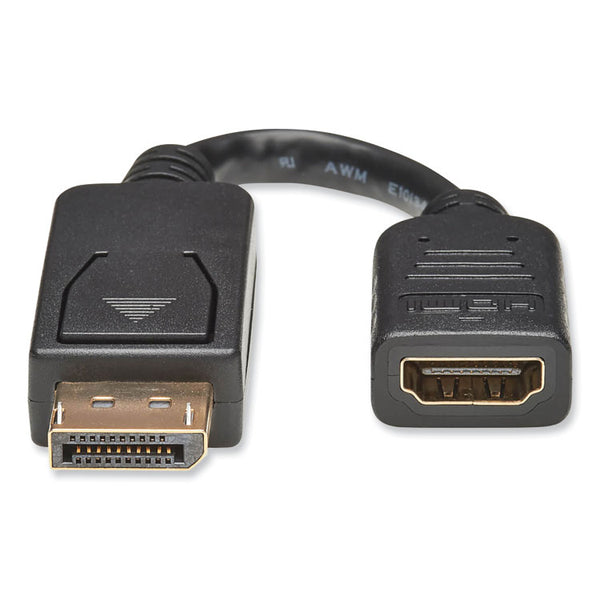 Tripp Lite DisplayPort to HDMI Adapter Cable, 6", Black (TRPP136000)