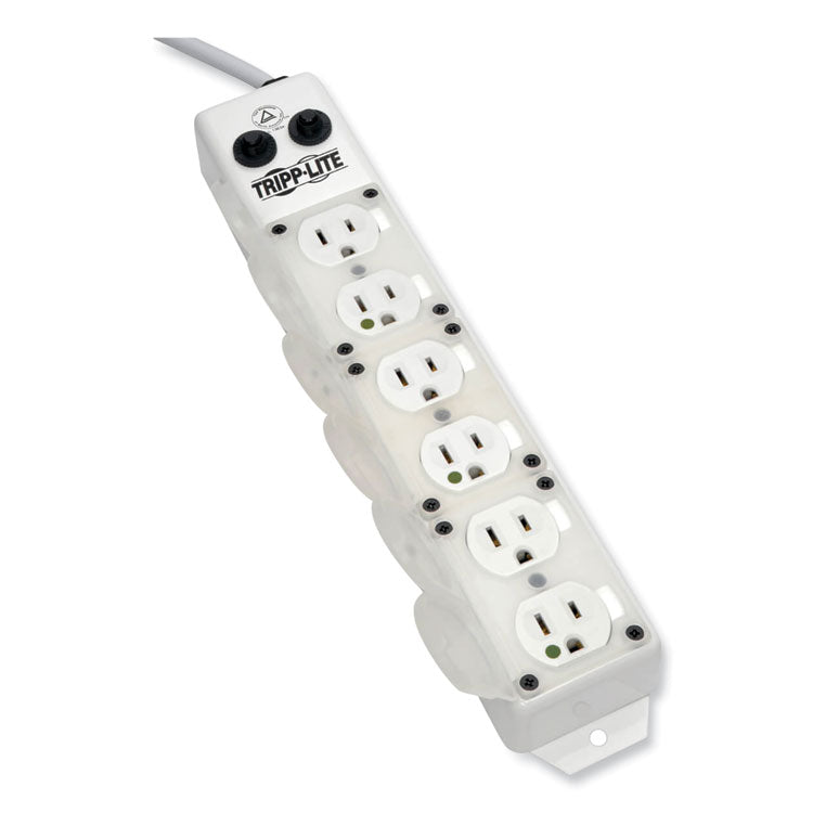 Tripp Lite Medical-Grade Power Strip for Patient-Care Vicinity, 6 Outlets, 15 ft Cord, White (TRPPS615HGOEM)