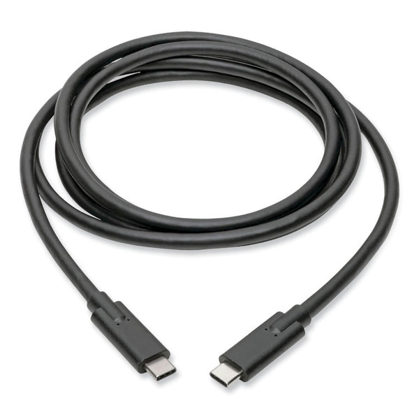 Tripp Lite USB 3.1 Gen 1 (5 Gbps) Cable, USB Type-C (USB-C) to USB Type-C (M/M), 5 A, 6 ft, Black (TRPU4200065A) Each