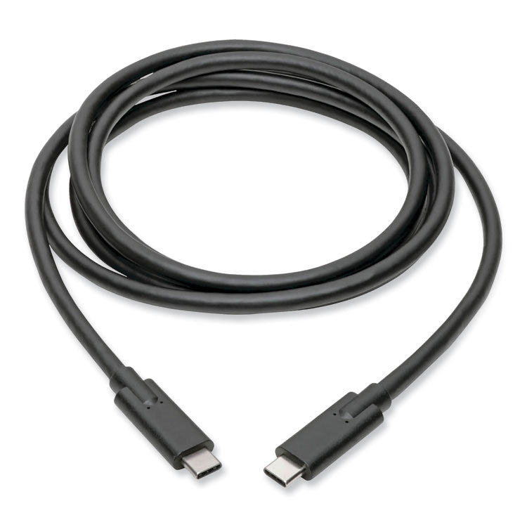 Tripp Lite USB 3.1 Gen 1 (5 Gbps) Cable, USB Type-C (USB-C) to USB Type-C (M/M), 5 A, 6 ft, Black (TRPU4200065A) Each