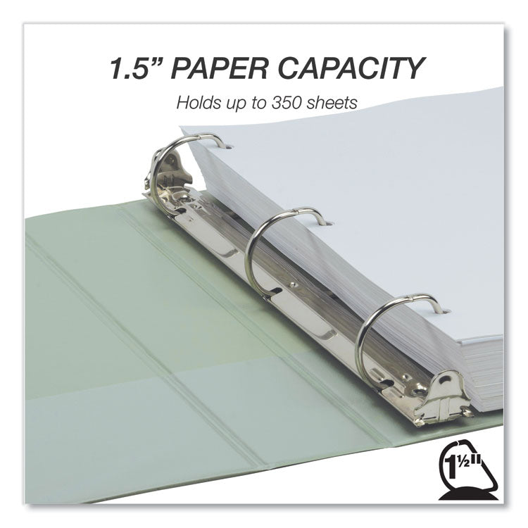 Samsill® Earth's Choice Plant Based BOHO D-Ring View Binders, 1.5" Capacity, 11 x 8.5, Sage, 2/Pack (SAMU69542)