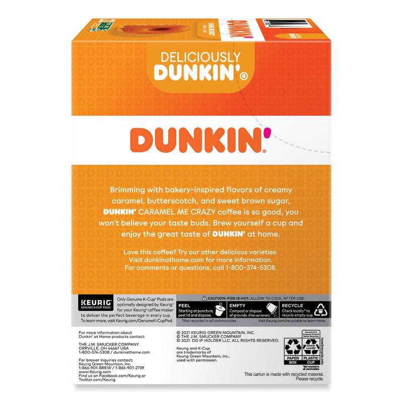 Dunkin Donuts® K-Cup Pods, Caramel Me Crazy, 22/Box (GMT1277) Box of 22