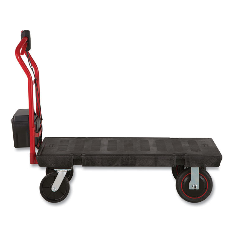 Rubbermaid® Commercial Motorized Kit for 24" x 48" Platform Trucks, Medium, DC Motor, 60 V Lithium-Ion Battery, 0.5 mph to 3 mph, Black/Red (RCP2173663)