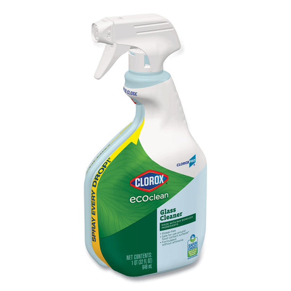 Clorox® Clorox Pro EcoClean Glass Cleaner, Unscented, 32 oz Spray Bottle, 9/Carton (CLO60277CT)