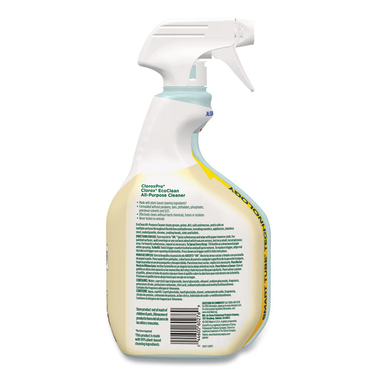 Clorox® Clorox Pro EcoClean All-Purpose Cleaner, Unscented, 32 oz Spray Bottle, 9/Carton (CLO60276CT) Case of 9