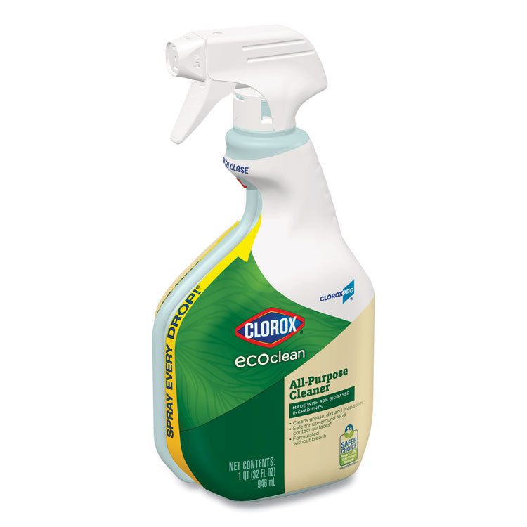 Clorox® Clorox Pro EcoClean All-Purpose Cleaner, Unscented, 32 oz Spray Bottle, 9/Carton (CLO60276CT) Case of 9