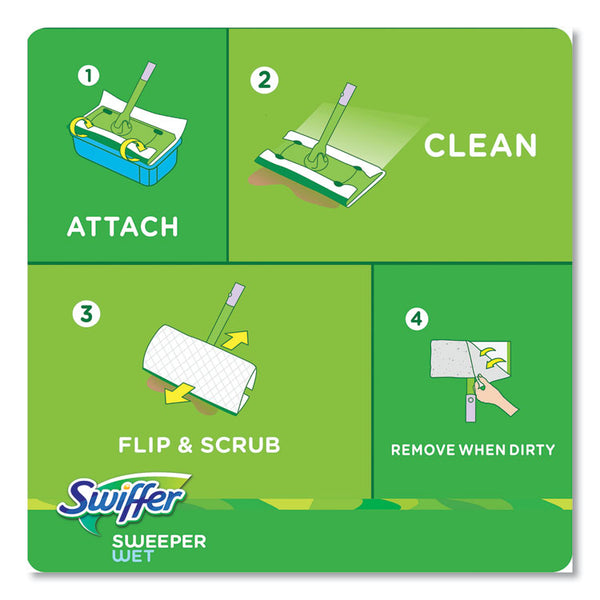 Swiffer® Wet Refill Cloths, 10 x 8, Lavender Vanilla and Comfort, White, 36/Carton (PGC55311)
