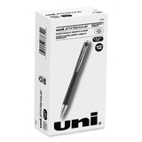 Jetstream Retractable Hybrid Gel Pen, Bold 1 mm, Black Ink, Black/Silver Barrel, Dozen (UBC73832) 1 Dozen