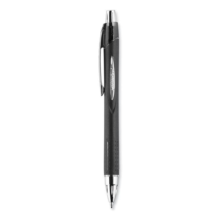 Jetstream Retractable Hybrid Gel Pen, Bold 1 mm, Black Ink, Black/Silver Barrel, Dozen (UBC73832) 1 Dozen