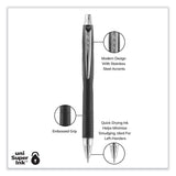 Jetstream Retractable Hybrid Gel Pen, Bold 1 mm, Black Ink, Black/Silver Barrel, Dozen (UBC73832) 1 Dozen