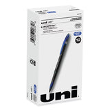 uniball® AIR Porous Roller Ball Pen, Stick, Medium 0.7 mm, Blue Ink, Black/Blue Barrel, Dozen (UBC1927701) 1 Dozen