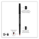 uniball® ONYX Roller Ball Pen, Stick, Extra-Fine 0.5 mm, Red Ink, Black/Red Barrel, Dozen (UBC60042) 1 Dozen
