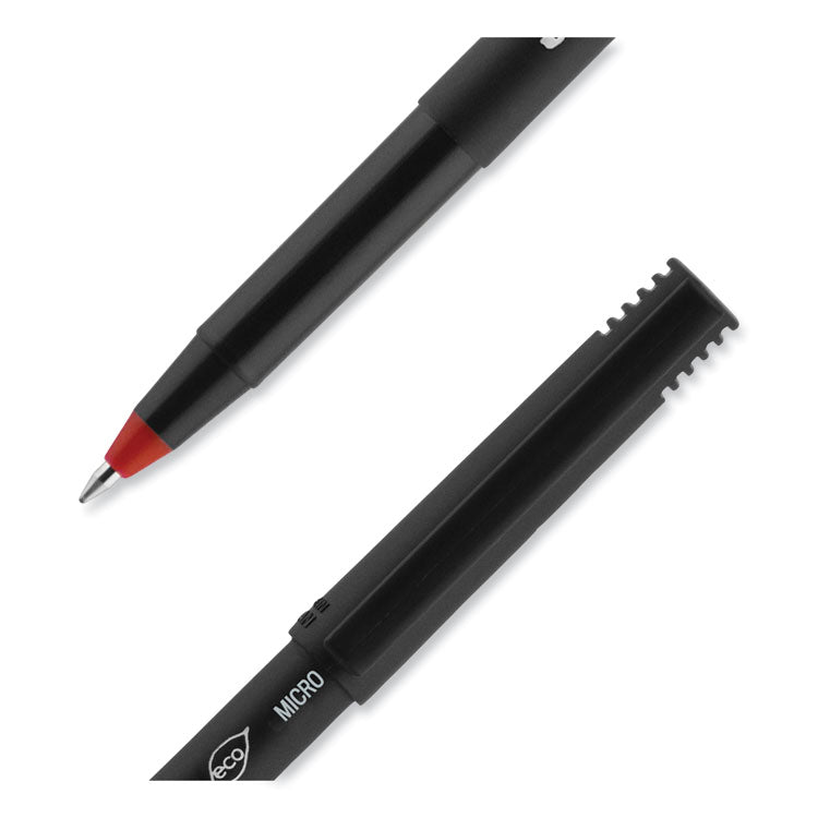 uniball® ONYX Roller Ball Pen, Stick, Extra-Fine 0.5 mm, Red Ink, Black/Red Barrel, Dozen (UBC60042) 1 Dozen