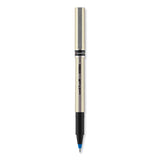 uniball® Deluxe Roller Ball Pen, Stick, Fine 0.7 mm, Blue Ink, Champagne/Black/Blue Barrel, Dozen (UBC60053) 1 Dozen