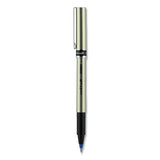 uniball® Deluxe Roller Ball Pen, Stick, Fine 0.7 mm, Blue Ink, Champagne/Black/Blue Barrel, Dozen (UBC60053) 1 Dozen
