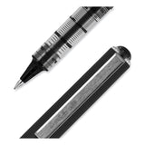 uniball® VISION Roller Ball Pen, Stick, Extra-Fine 0.5 mm, Black Ink, Gray/Black/Clear Barrel, Dozen (UBC60106) 1 Dozen