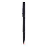 uniball® Roller Ball Pen, Stick, Extra-Fine 0.5 mm, Red Ink, Black/Red Barrel, Dozen (UBC60152) 1 Dozen