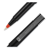 uniball® Roller Ball Pen, Stick, Extra-Fine 0.5 mm, Red Ink, Black/Red Barrel, Dozen (UBC60152) 1 Dozen